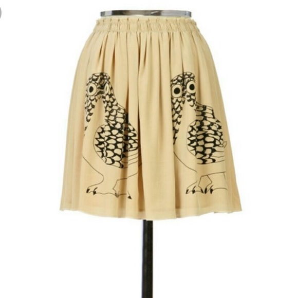 Anthropologie Dresses & Skirts - Anthropologie Corey Lynn Calter owl silk skirt 12